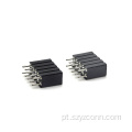 Conector fêmea usinado com passo de 2,54 mm 10P